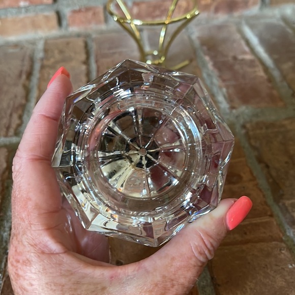 PartyLite Solitaire Crystal & Brass Candle Holder - Picture 4 of 7